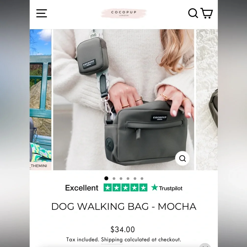 Cocopup London Dog Walking Bag - Mocha